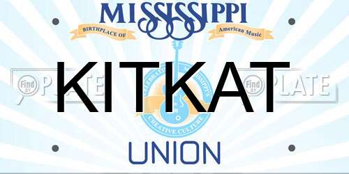 KITKAT Mississippi License Plate