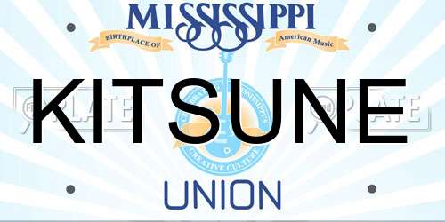 KITSUNE Mississippi License Plate