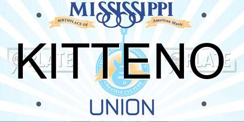 KITTENO Mississippi License Plate