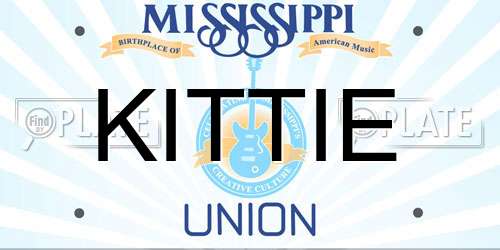 KITTIE Mississippi License Plate