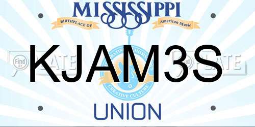 KJAM3S Mississippi License Plate