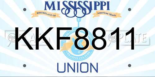KKF8811 Mississippi License Plate