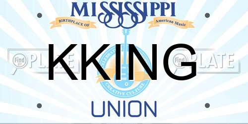 KKING Mississippi License Plate