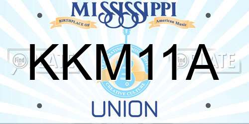 KKM11A Mississippi License Plate