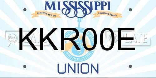 KKR00E Mississippi License Plate