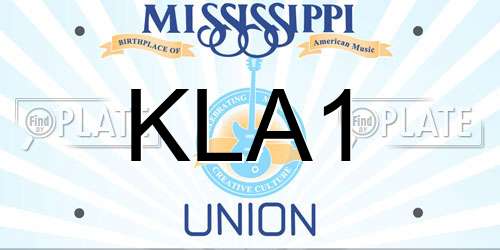KLA1 Mississippi License Plate