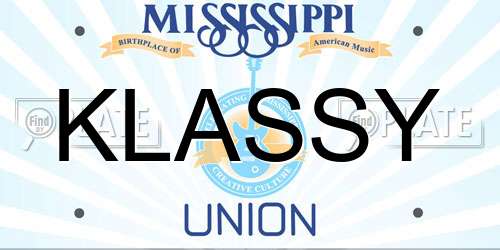 KLASSY Mississippi License Plate