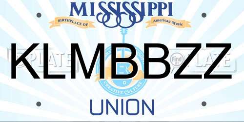 KLMBBZZ Mississippi License Plate