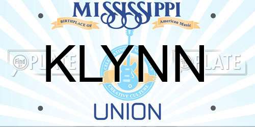KLYNN Mississippi License Plate