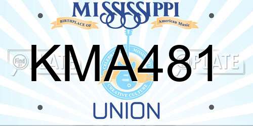 KMA481 Mississippi License Plate
