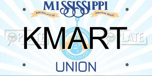 KMART Mississippi License Plate