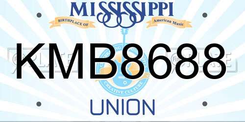 KMB8688 Mississippi License Plate