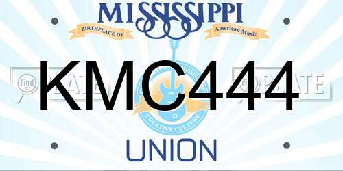 KMC444 Mississippi License Plate