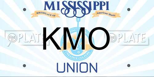 KMO Mississippi License Plate