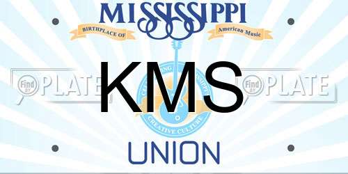 KMS Mississippi License Plate