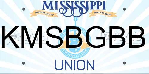 KMSBGBB Mississippi License Plate