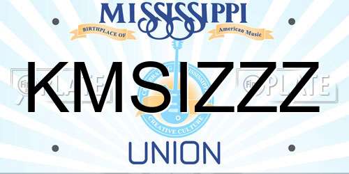 KMSIZZZ Mississippi License Plate