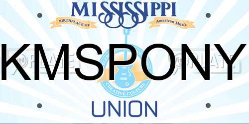 KMSPONY Mississippi License Plate