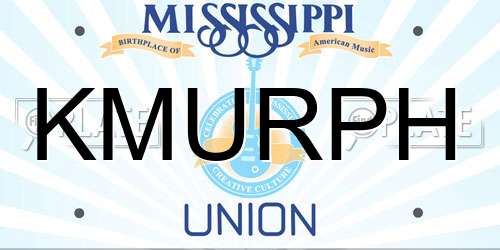 KMURPH Mississippi License Plate