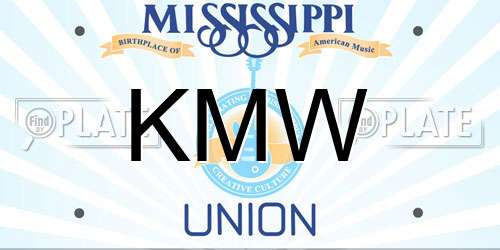KMW Mississippi License Plate