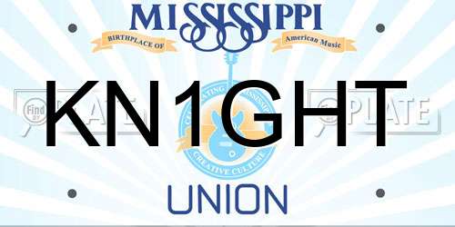 KN1GHT Mississippi License Plate