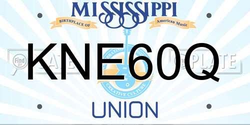 KNE60Q Mississippi License Plate