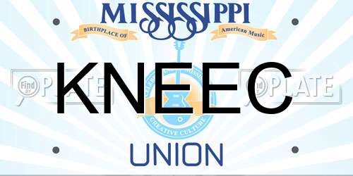 KNEEC Mississippi License Plate