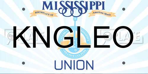 KNGLEO Mississippi License Plate