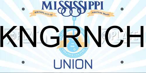 KNGRNCH Mississippi License Plate