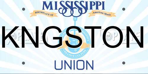 KNGSTON Mississippi License Plate