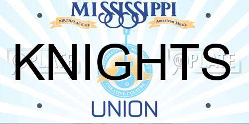 KNIGHTS Mississippi License Plate