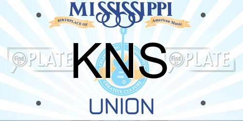 KNS Mississippi License Plate