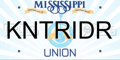 KNTRIDR Mississippi License Plate