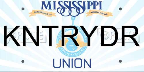 KNTRYDR Mississippi License Plate