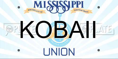 KOBAII Mississippi License Plate