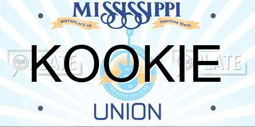 KOOKIE Mississippi License Plate
