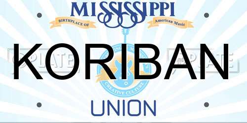 KORIBAN Mississippi License Plate