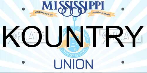 KOUNTRY Mississippi License Plate