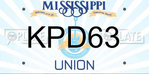 KPD63 Mississippi License Plate