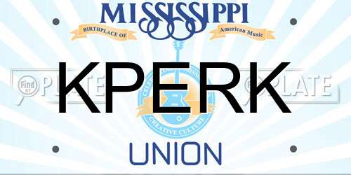 KPERK Mississippi License Plate
