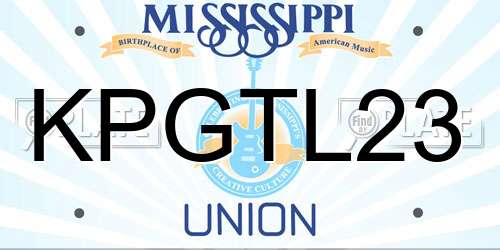 KPGTL23 Mississippi License Plate