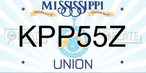 KPP55Z Mississippi License Plate