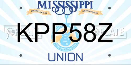 KPP58Z Mississippi License Plate