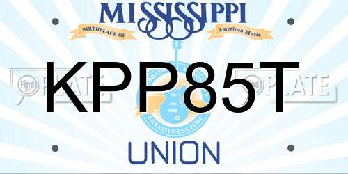 KPP85T Mississippi License Plate