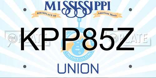KPP85Z Mississippi License Plate