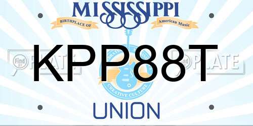 KPP88T Mississippi License Plate