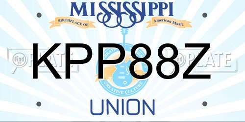 KPP88Z Mississippi License Plate