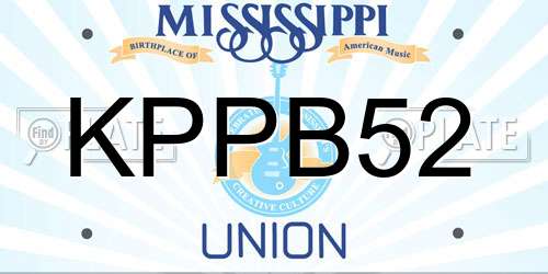 KPPB52 Mississippi License Plate