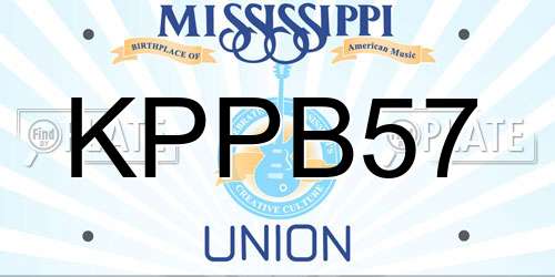 KPPB57 Mississippi License Plate
