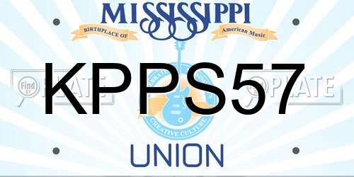 KPPS57 Mississippi License Plate